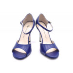 Madame Pivot - GEMMA - blue + dove grey + red leather