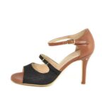 Madame Pivot - DIXIE - black beige - printed fabric &leather