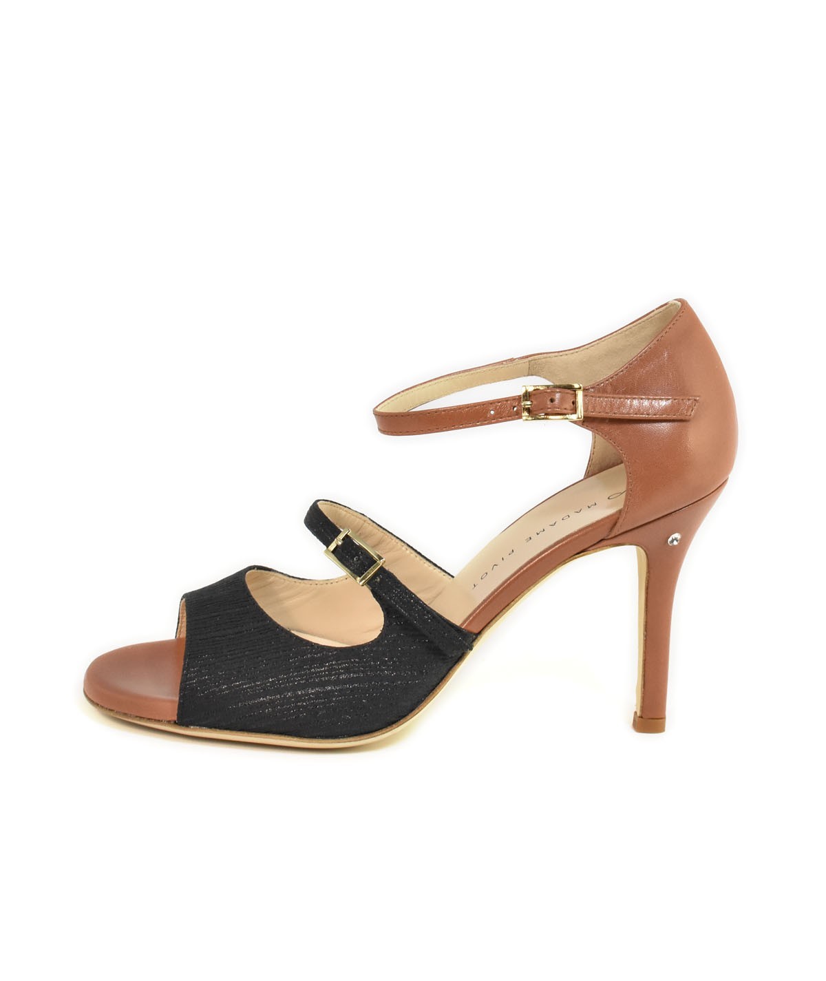 Madame Pivot - DIXIE - black beige - printed fabric &leather